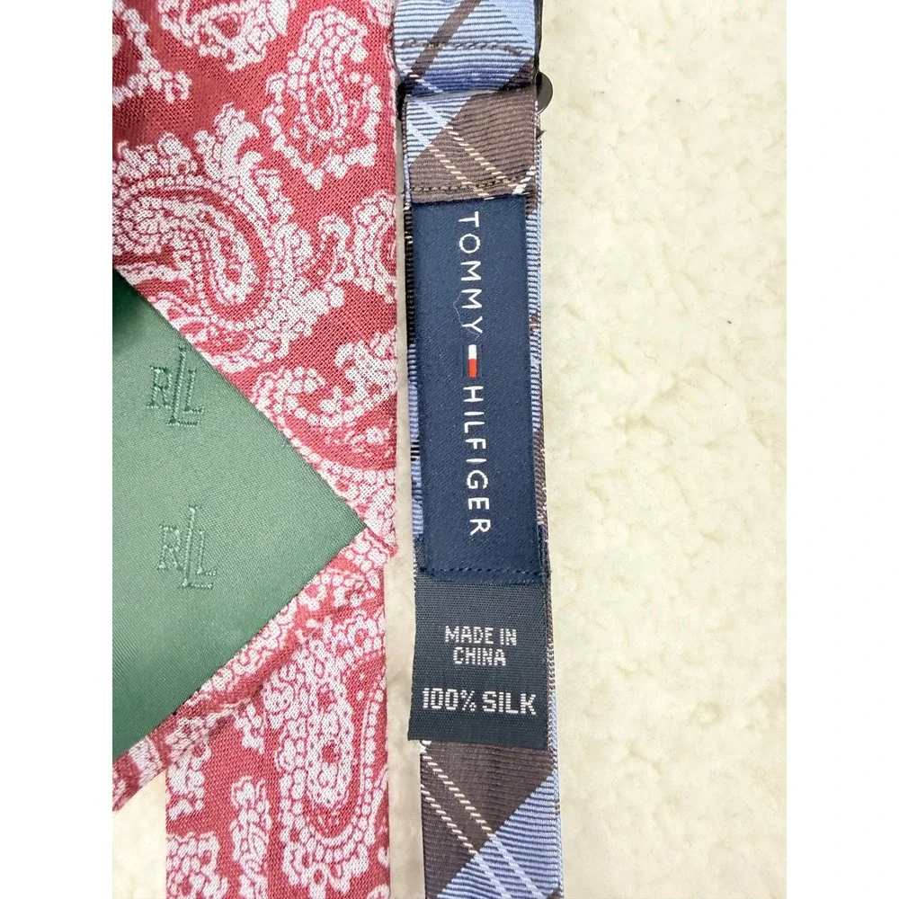 Mens Ralph Lauren Calvin Klein Michael Kors Tie Lot‎ 6pc Multicolor Silk Linen